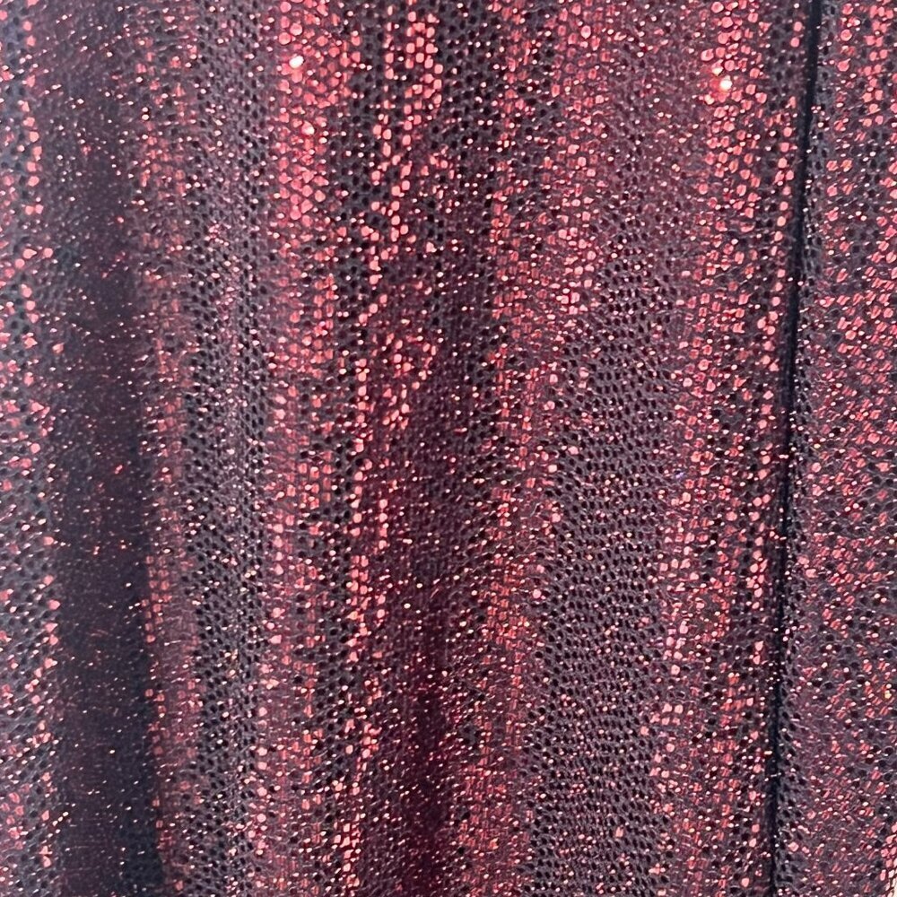 Torrid Red Sequin Halter Tank Top Size 3 Keyhole Back Sleeveless Shimmer stretch - Picture 2 of 4